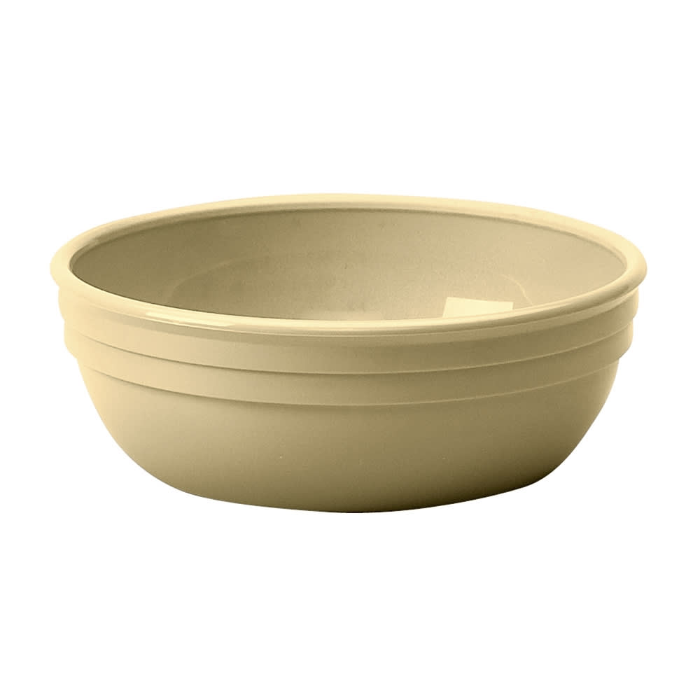 144-100CW133 12 1/2 oz Round Camwear® Nappie Bowl - Plastic, Beige