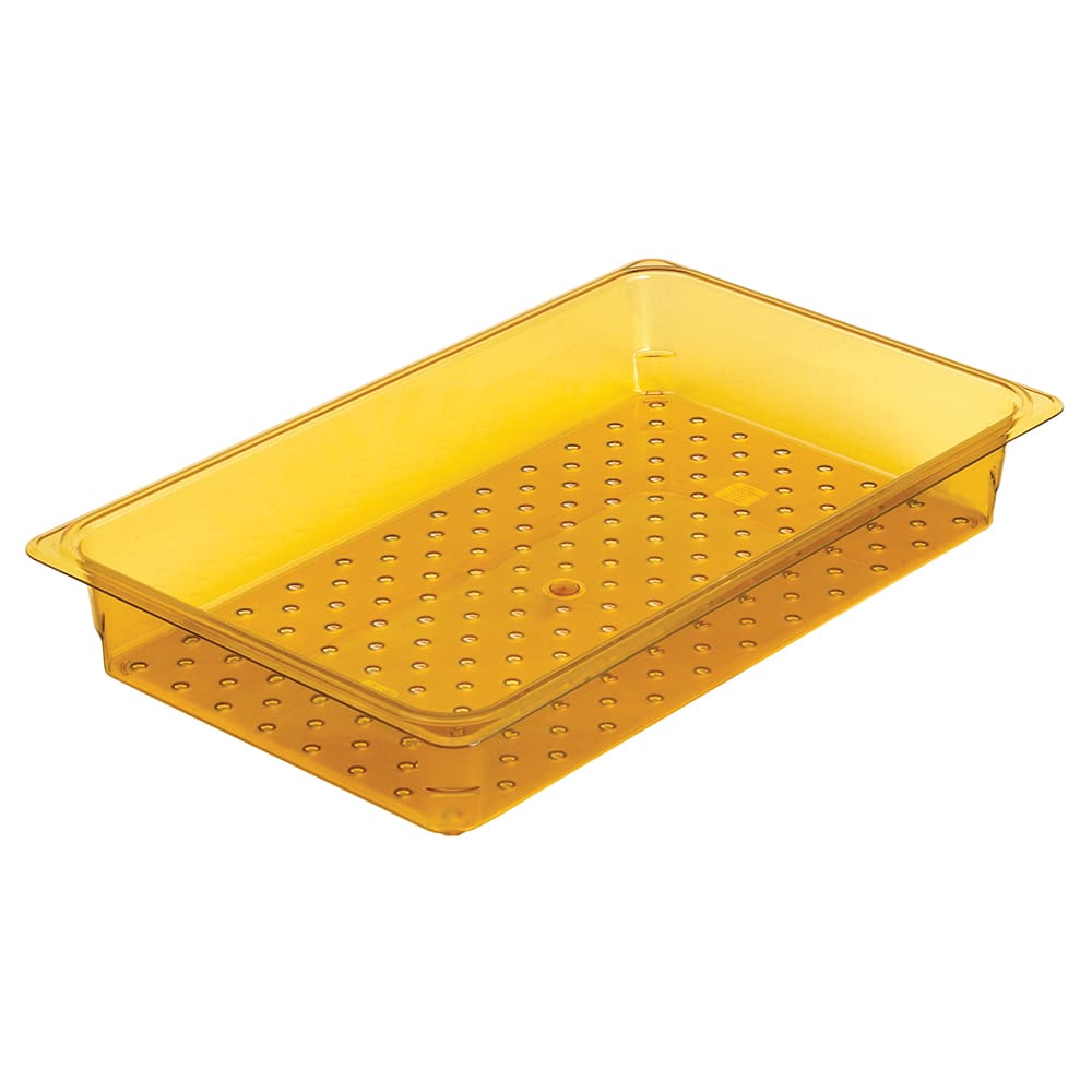 144-13CLRHP150 H-Pan Colander - Full Size, 3"D, Amber