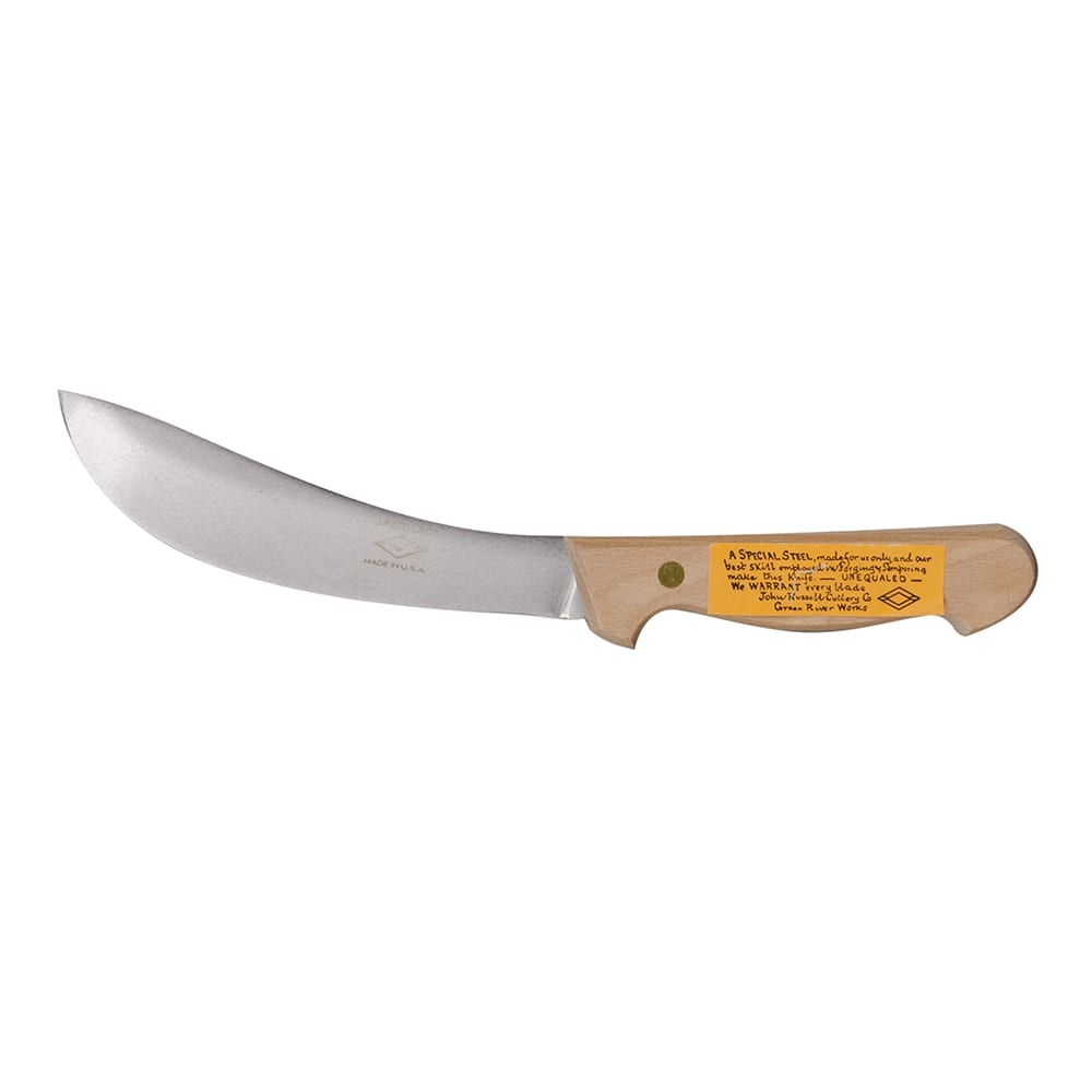 135-06321 6" Beef Skinning Knife w/ Beech Handle, Carbon Steel