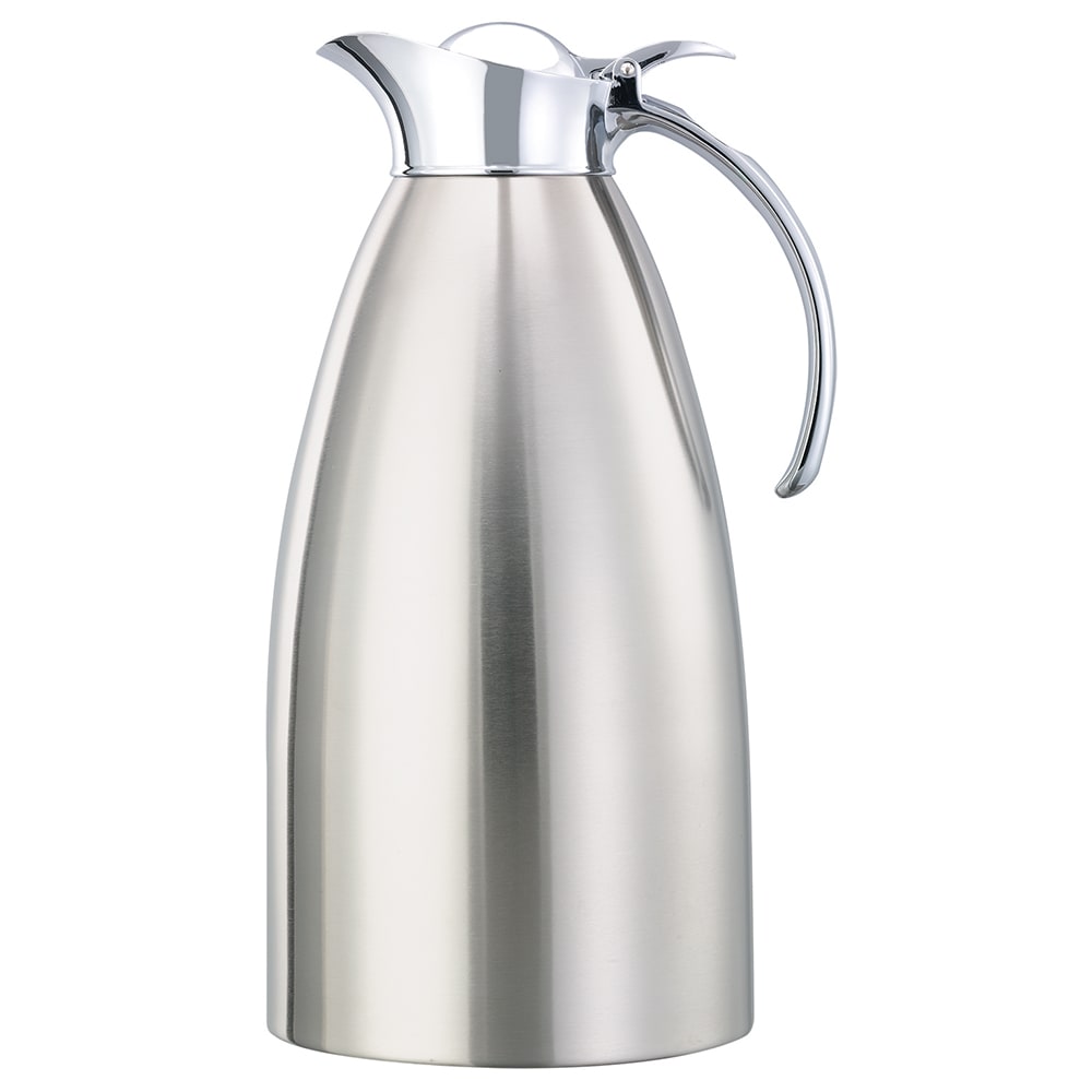 482-98220BS 2 liter Coffee Server w/ Flip Top Stopper Lid, Brushed Stainless