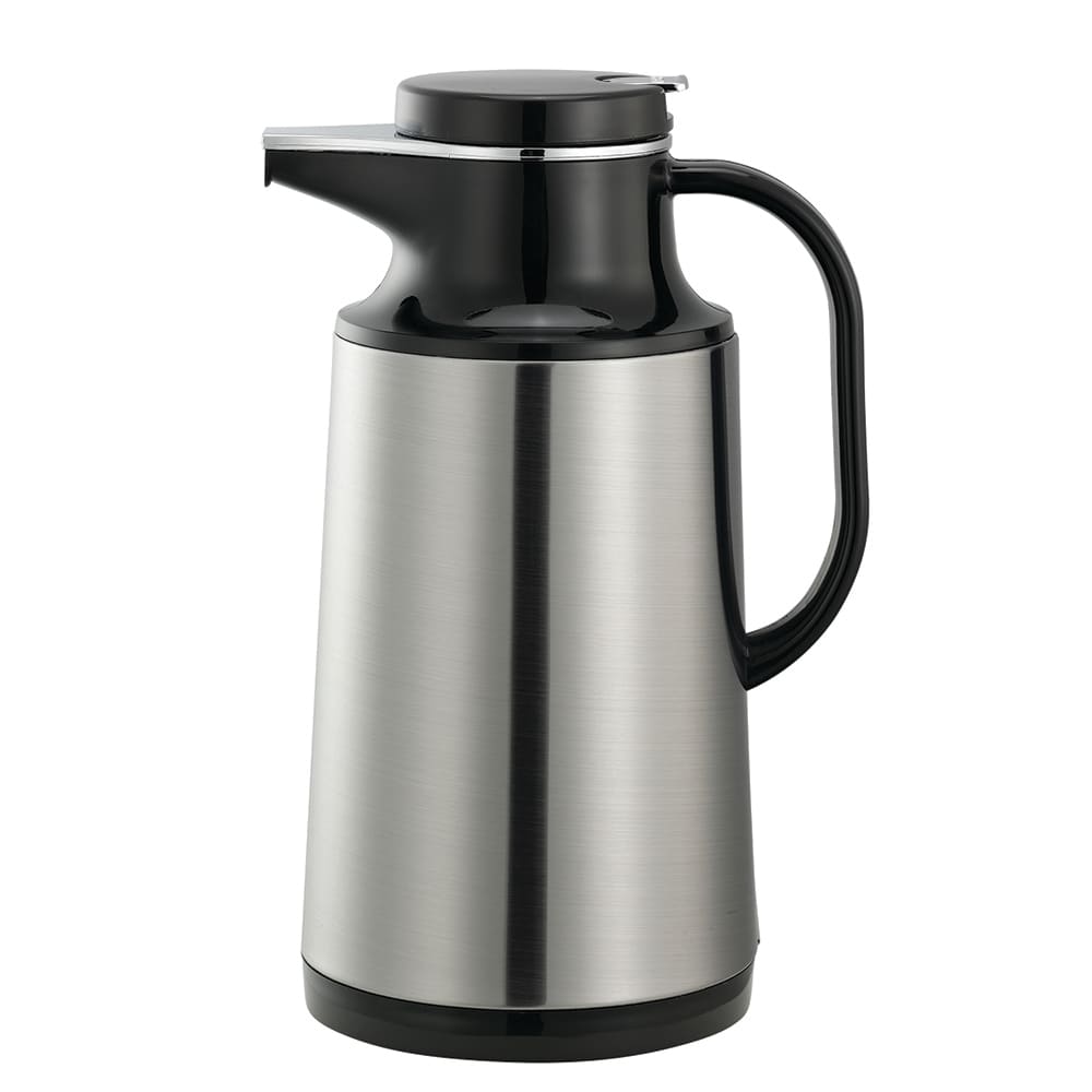 482-HPS101 1 liter Coffee Server w/ Stainless Shell, Brushed Stainless, Black