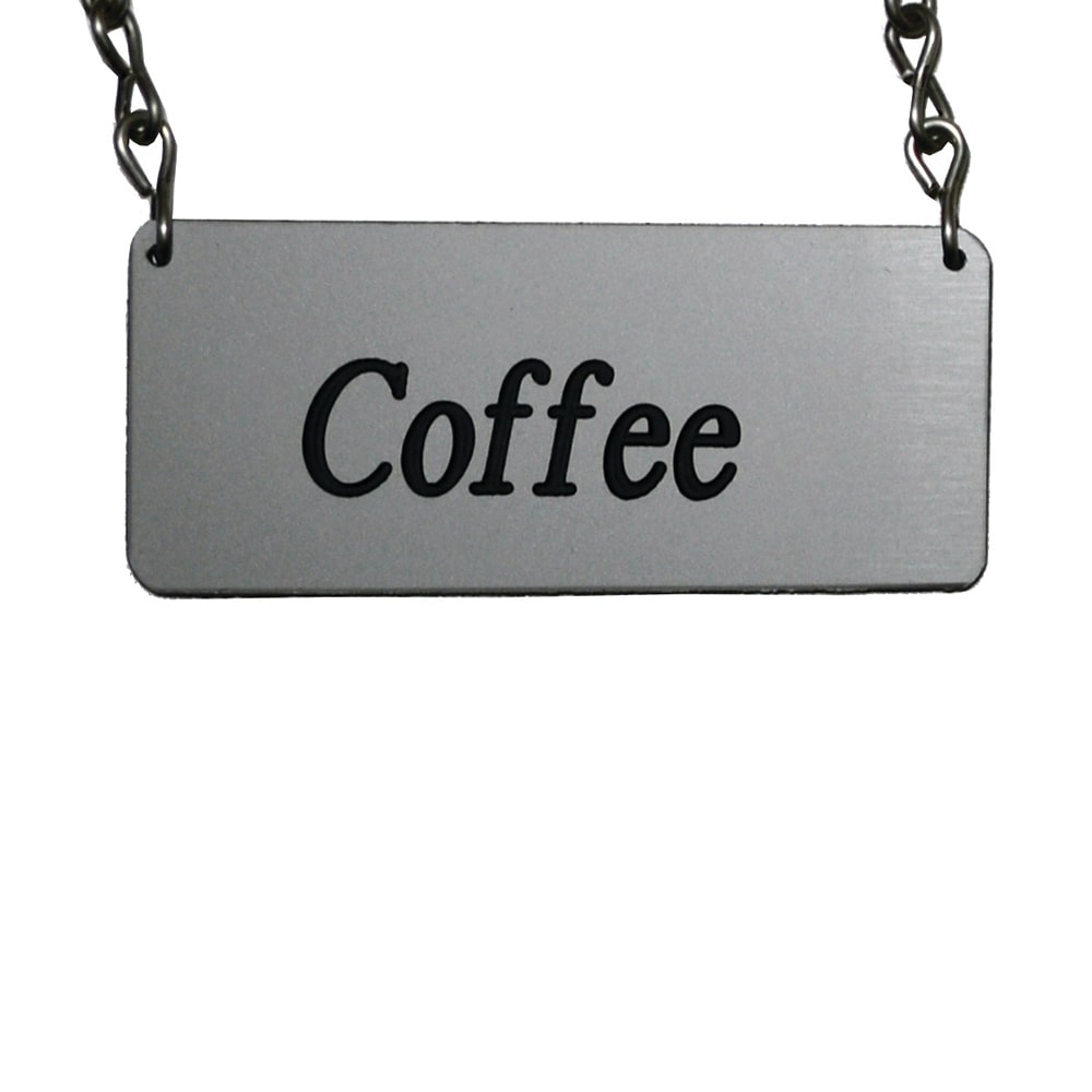 482-IDCHCF Rectangular Coffee Food Service Chain Label - 1 1/2" x 3 1/2", Silver