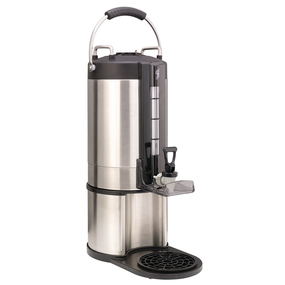 482-GIU15G 1 1/2 Gallon Brew Thru Thermal Container w/ Drip Tray, Stainless