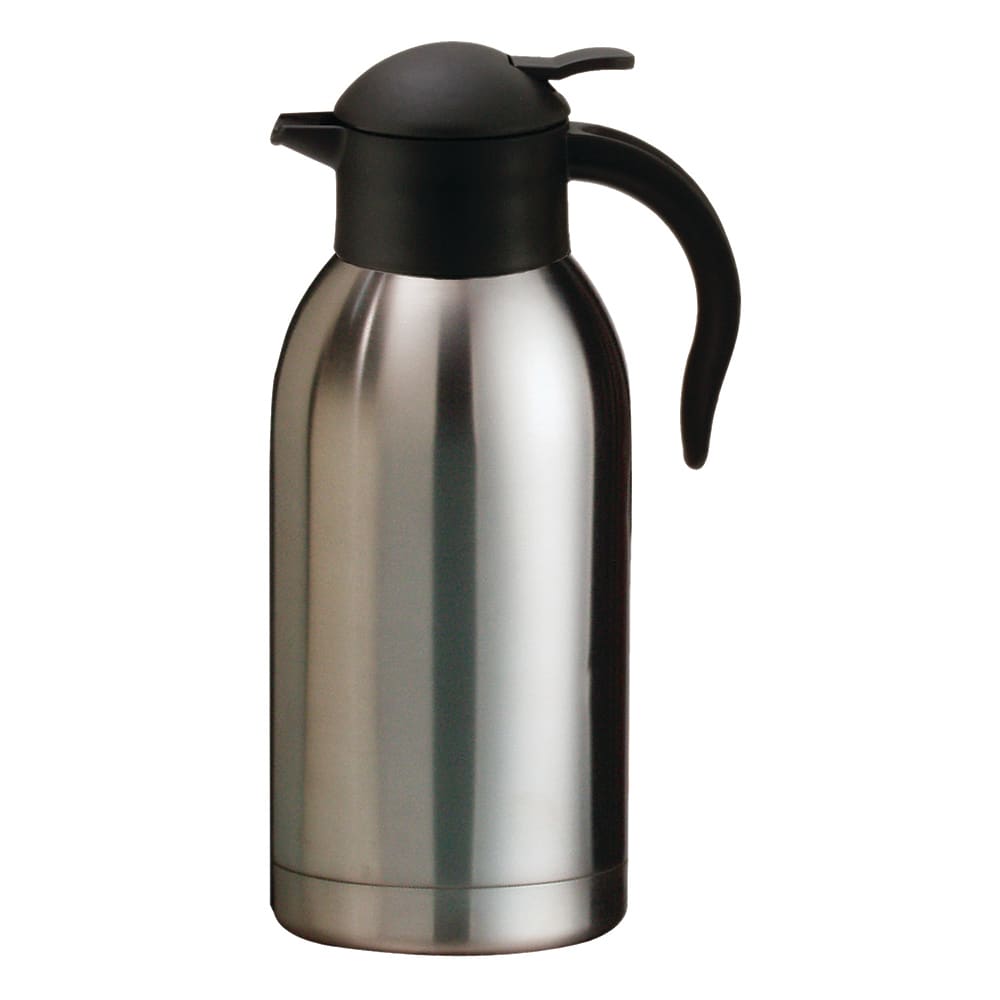 Service Ideas SJ20SS 2 liter Vacuum Carafe w/ Push Button Lid, Stainless