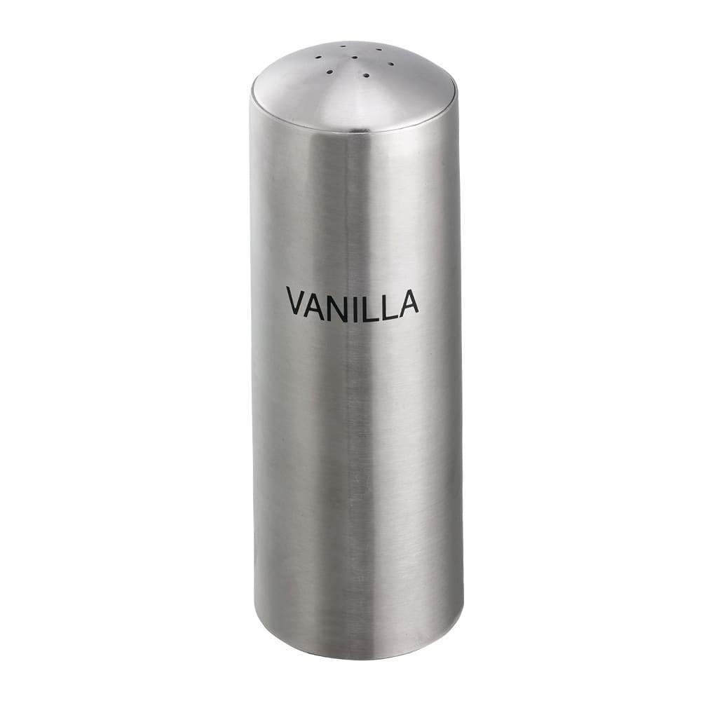 482-STC7VANILLA 7 Hole Condiment Shaker w/ Vanilla Imprint, Stainless
