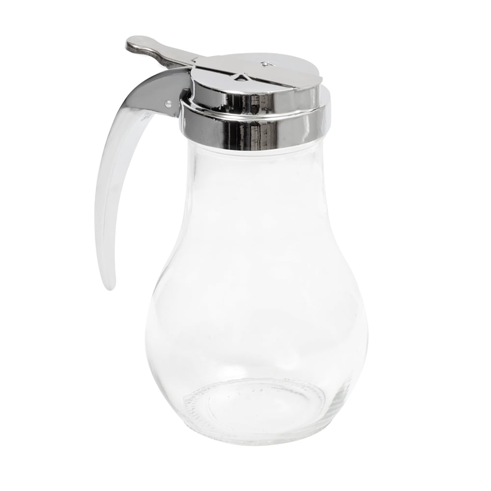 175-214 14 oz Dripcut® Teardrop Dripcut Server - Glass, Chrome Top