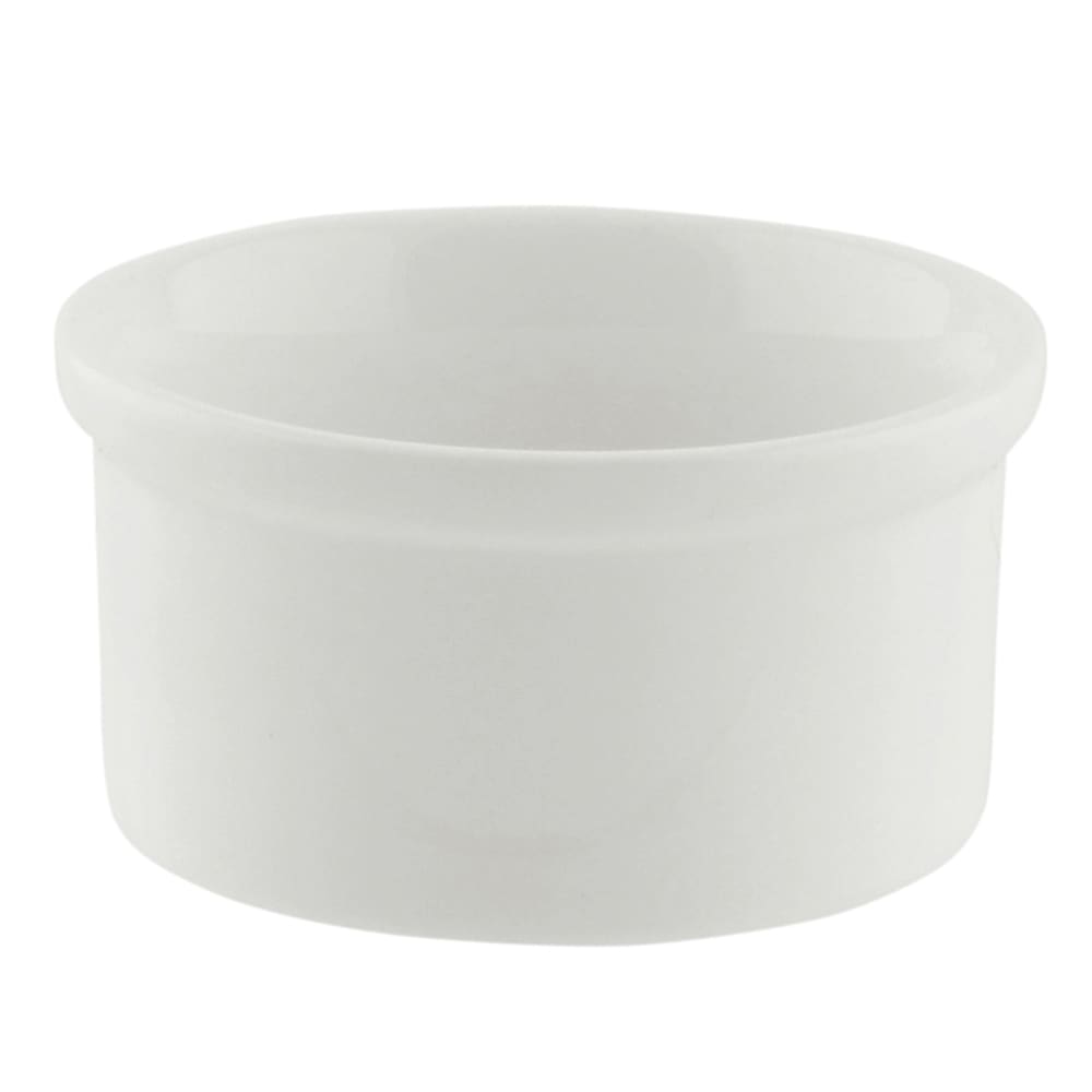 861-WTR25RIMCUP 2 oz Porcelain Ramekin w/ Rim, White