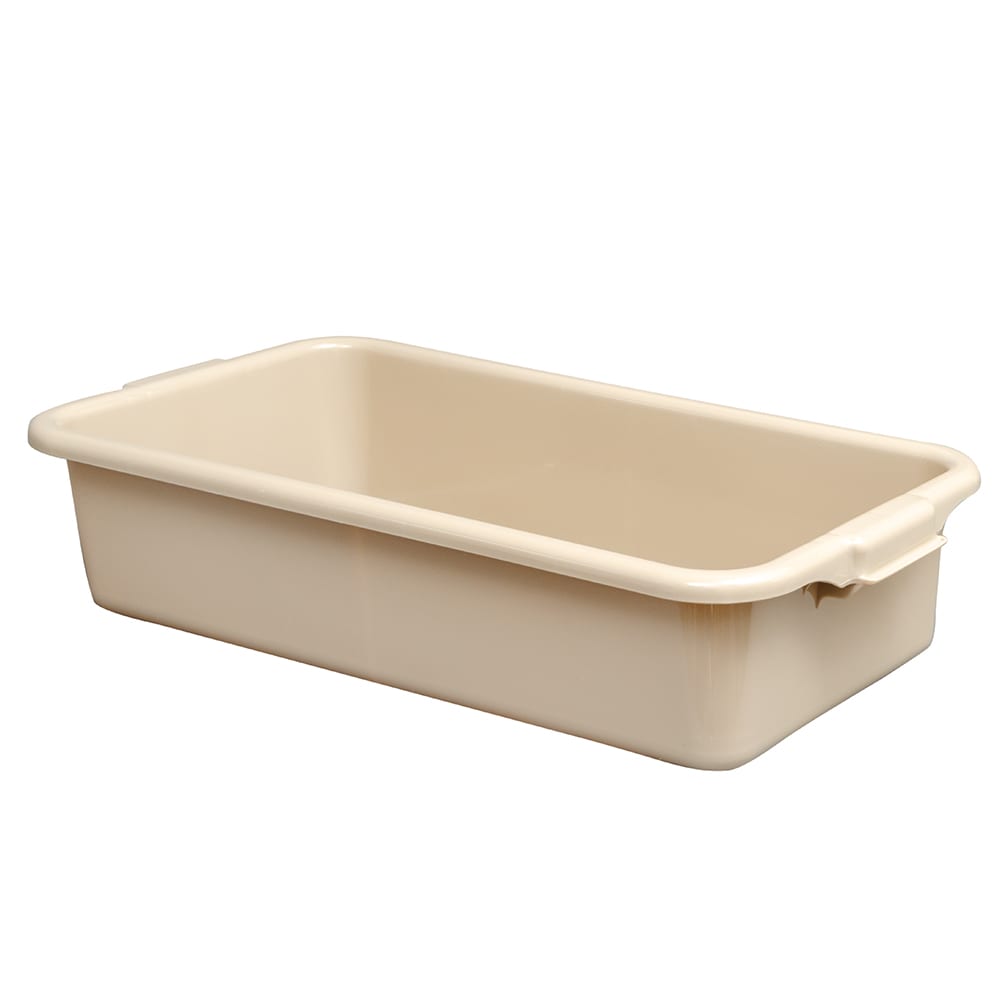 175-1390 1 Compartment Soak Tub Bus Box - 24 1/2 x 13 3/8", Poly, Beige