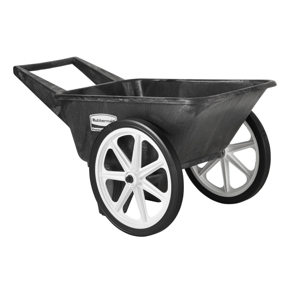 007-565461BLA Trash Cart w/ 200 lb Capacity, Black