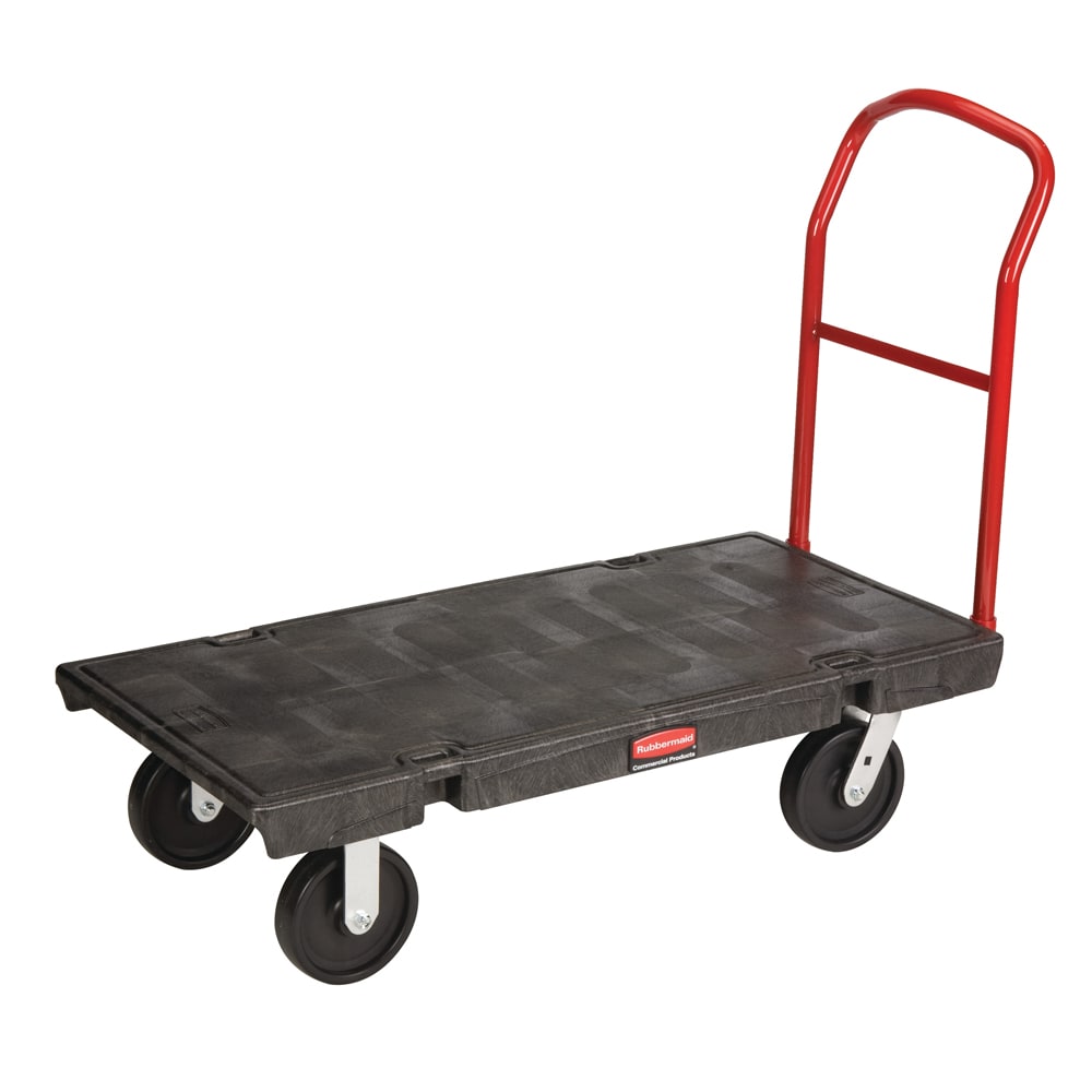 007-FG444100BLA 2000 lb Platform Truck w/ Tie Downs, 48"L x 24"W
