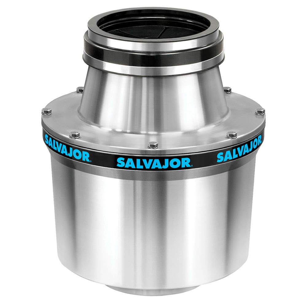 Salvajor 200-SA-ARSS Disposer Package, Sink/Trough Mount, Auto Reverse, 2 HP, 208v/3ph