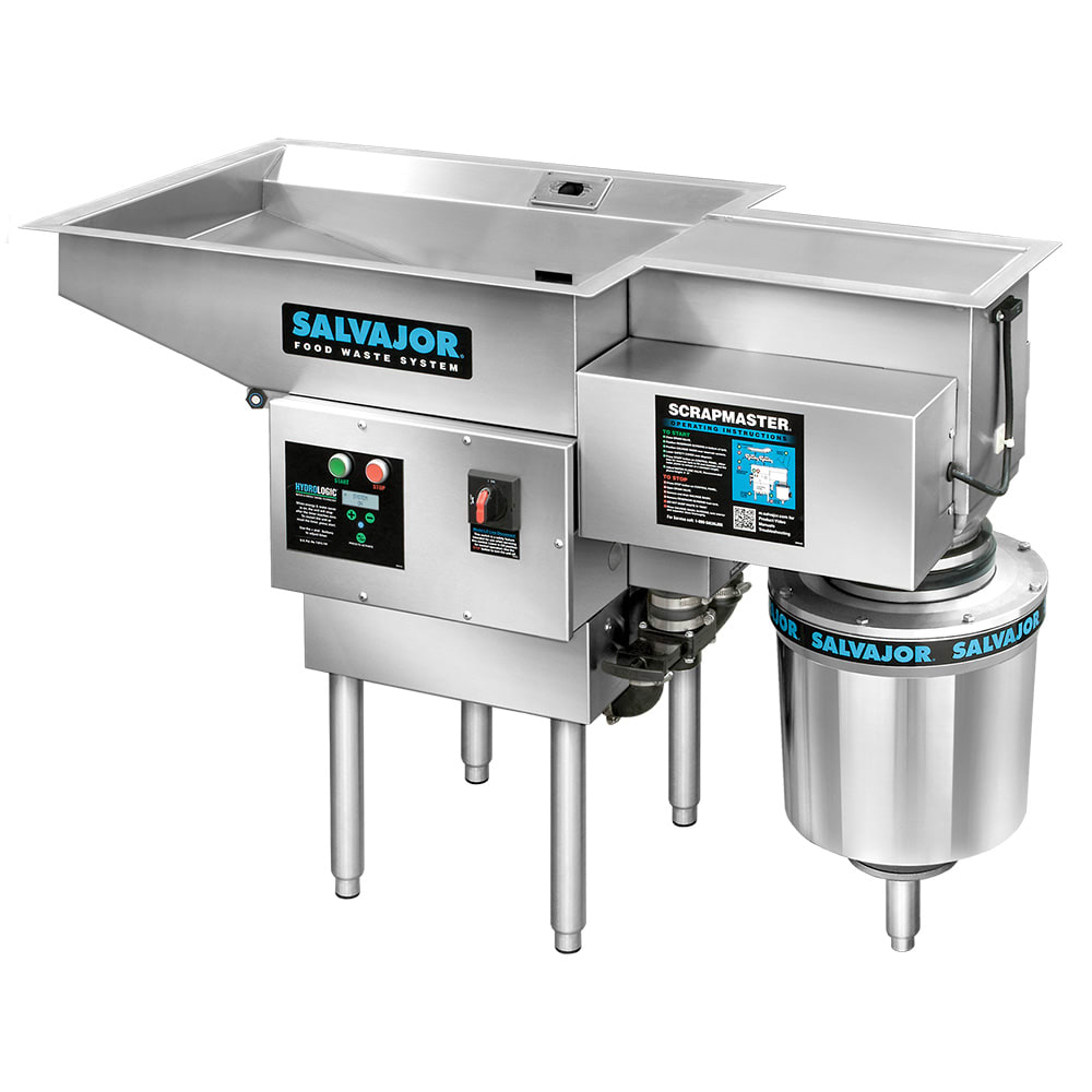 Salvajor 500-PSM Pot/Pan ScrapMaster, Scrapping, Pre-Flushing & Disposer, 5 HP, 460v/3ph