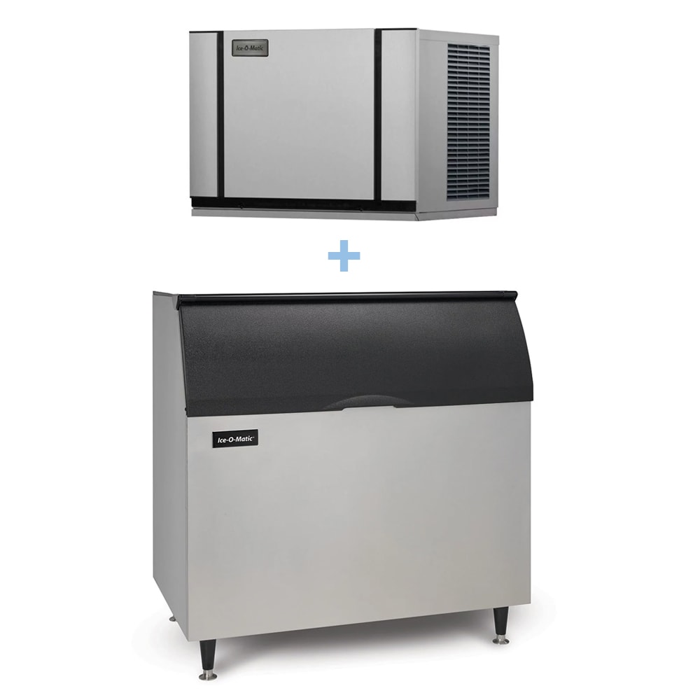 159-CIM0636HAB110PS 600 lb Elevation Series™ Half Cube Ice Machine w/ Bin - 854 lb Storage, Air C...