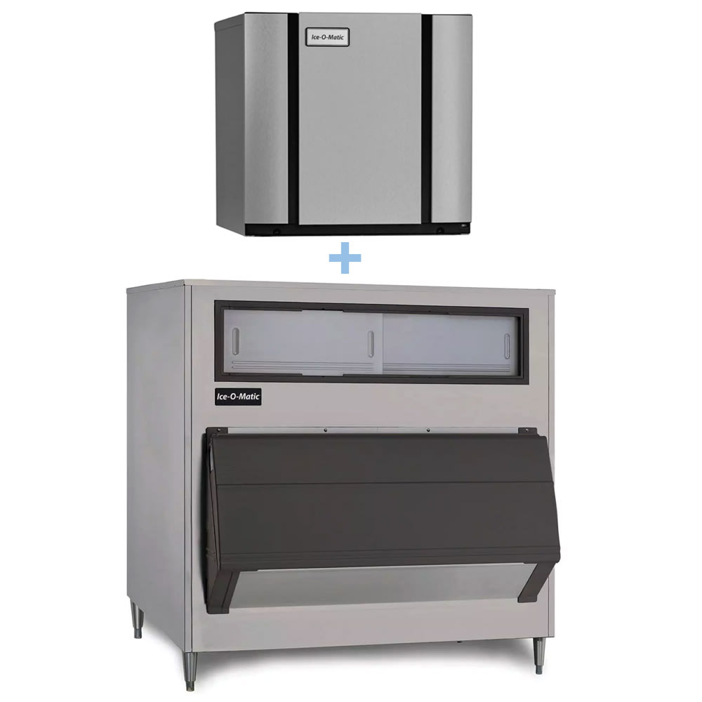 159-CIM0836FAB100048 896 lb Elevation Series™ Full Cube Ice Machine w/ Bin - 1000 lb Storage, Air...