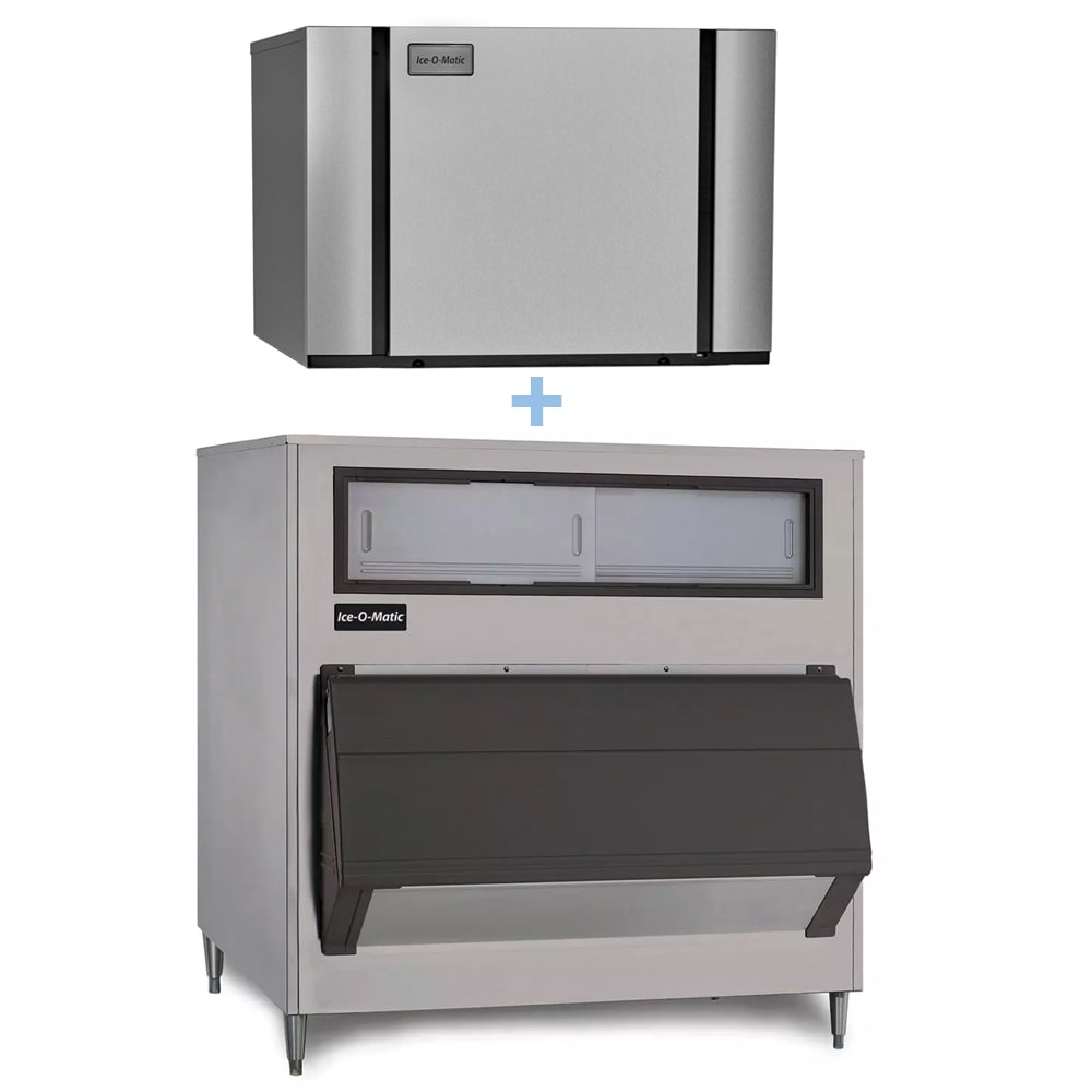 159-CIM1446HAB100048 1560 lb Elevation Series™ Half Cube Ice Machine w/ Bin - 1000 lb Storage, Ai...