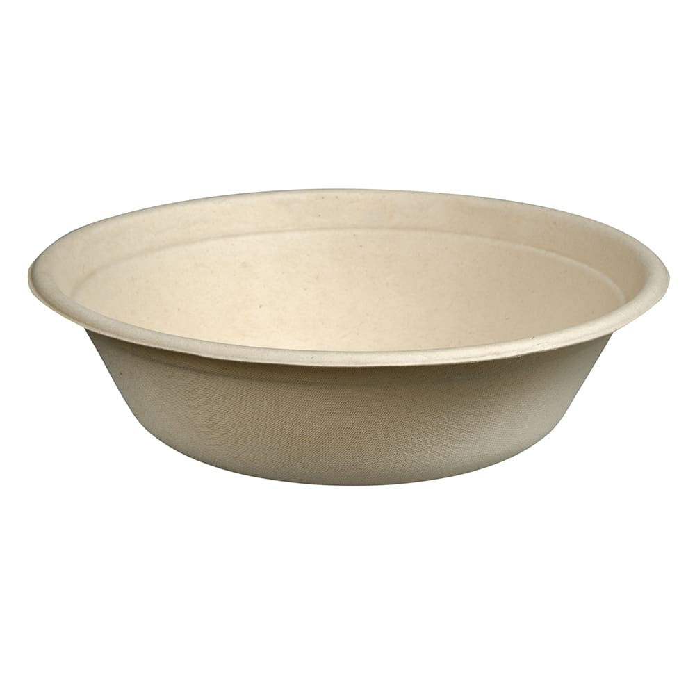 957-42RB32 32 oz Disposable Bowl - Bagasse, Tan