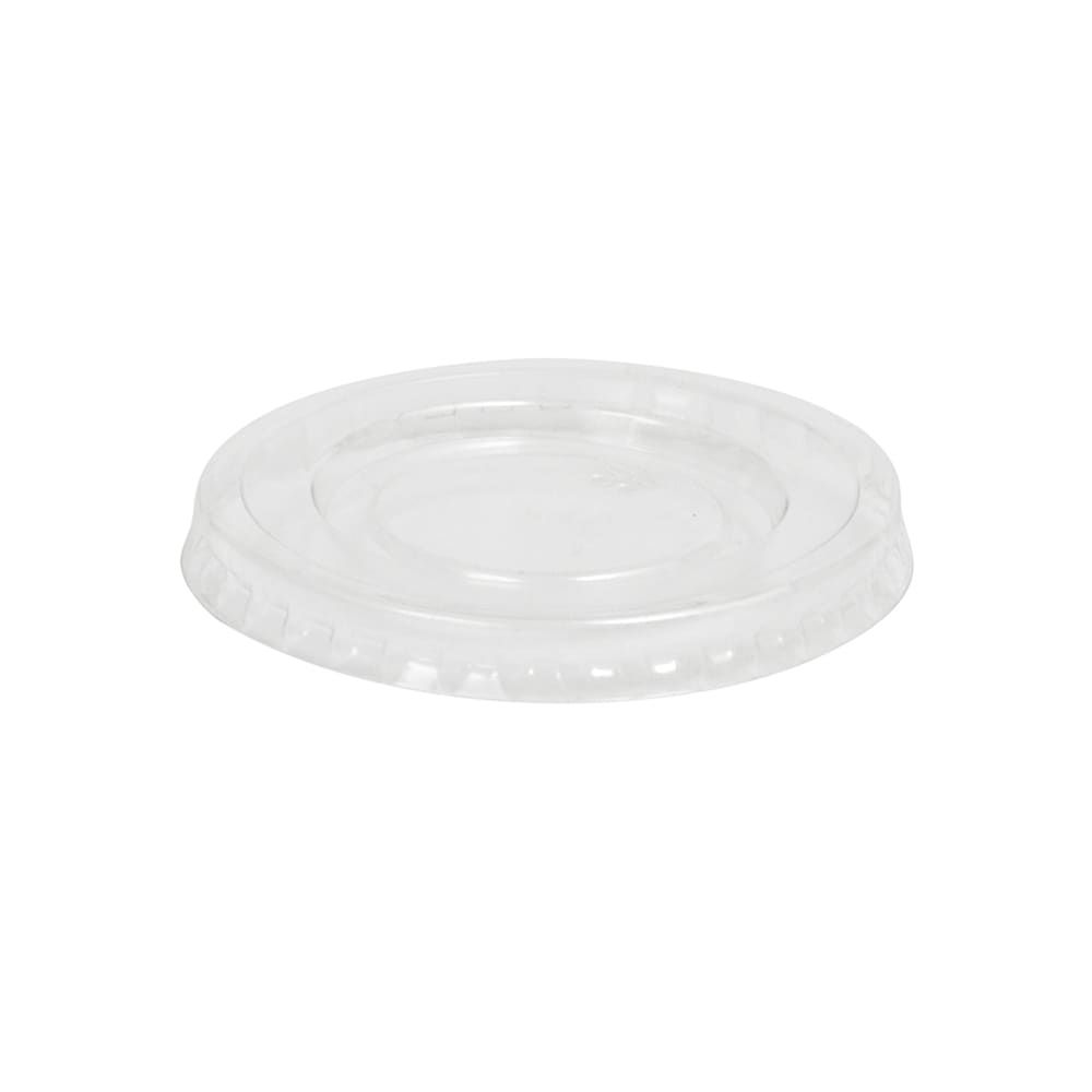 957-42PCL2 2 1/2" Round Disposable Lid for 2 oz Portion Cups - PETE Plastic, Clear