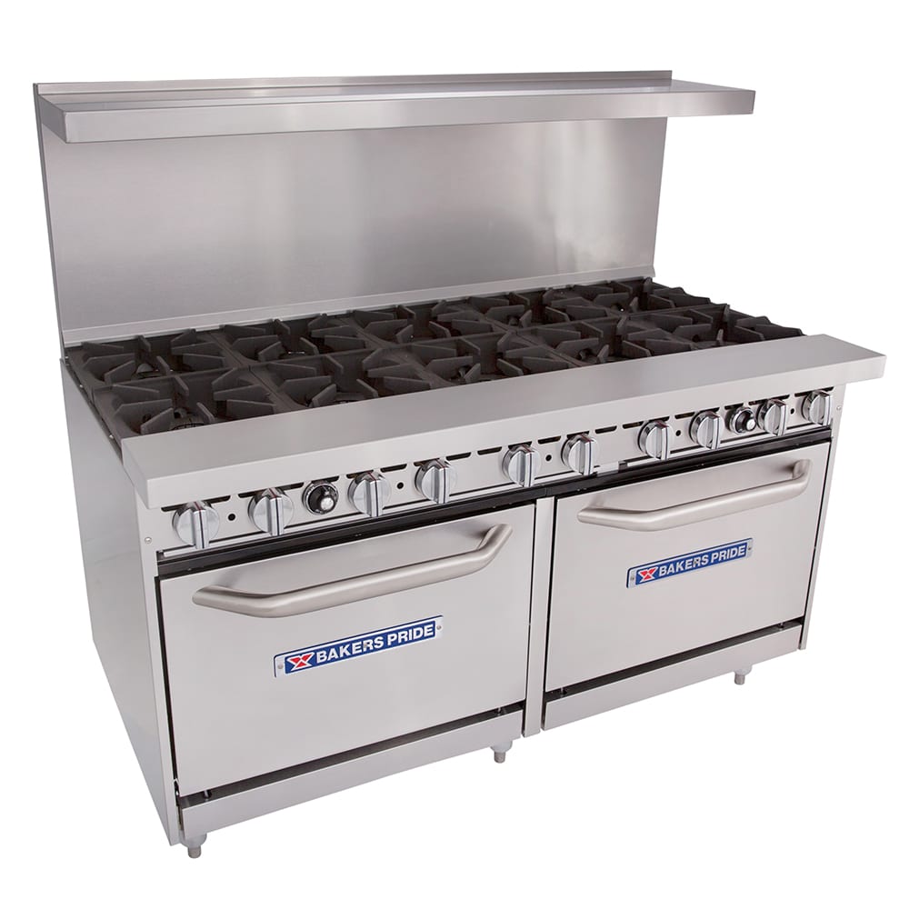 455-60BP10BS26NG 60" 10 Burner Gas Range w/ (2) Standard Ovens, Natural Gas