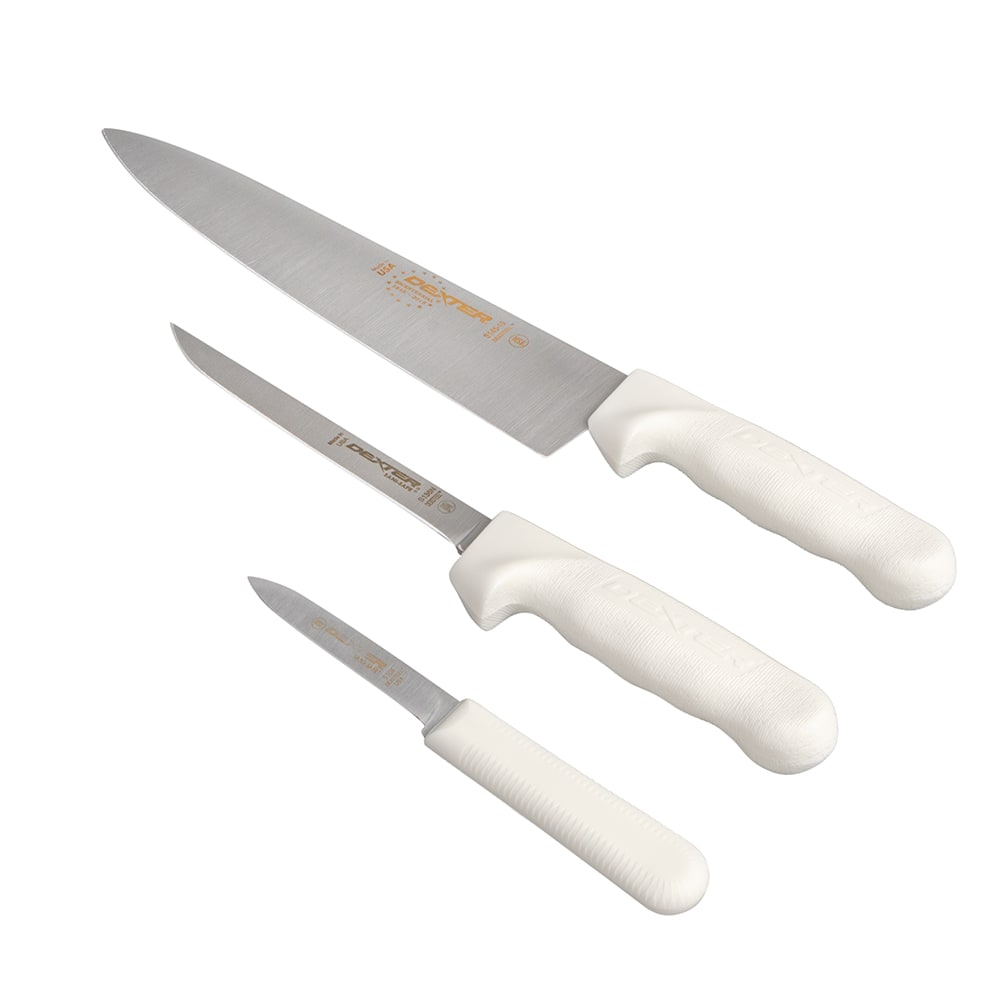 Dexter Russell 3 PC. CUTLERY SET SANI-SAFE® Cutlery Set w/ 10" Cooks, 6" Boning & 3 1/4" Paring Knifes