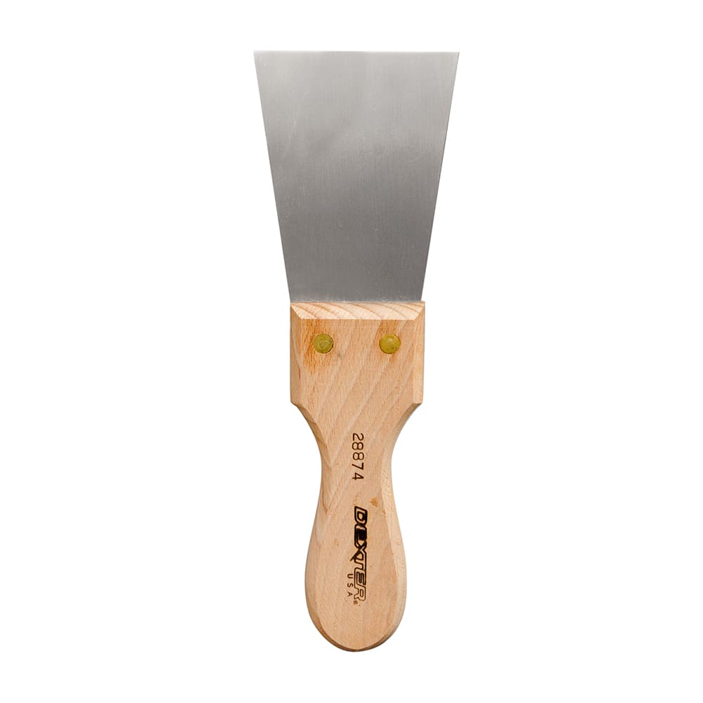135-50890 3 3/4" Trough Scraper w/ Beech Handle, Carbon Steel