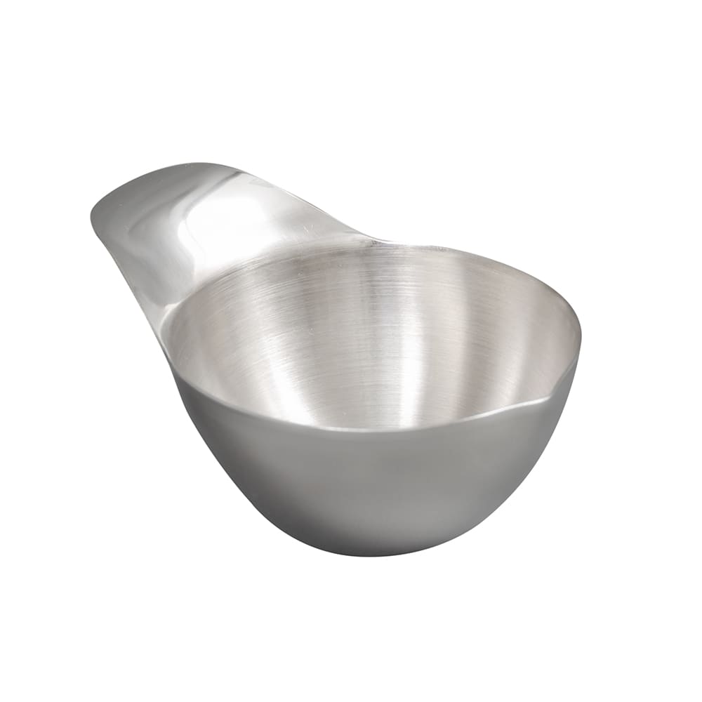 175-46655 3 oz Ramekin with Handle - Mirror-Finish Stainless