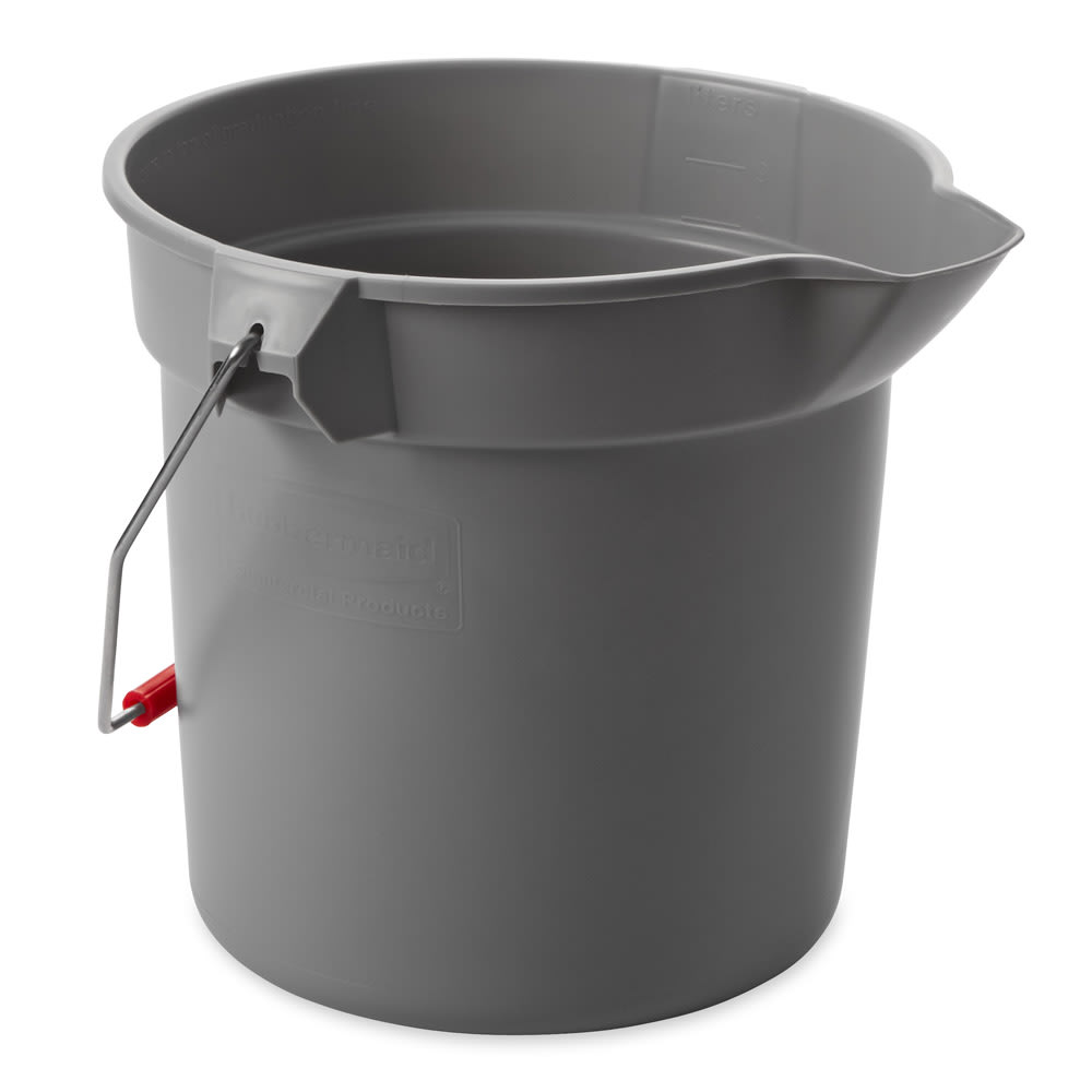 007-2963G 10 qt Round BRUTE Bucket - Gray