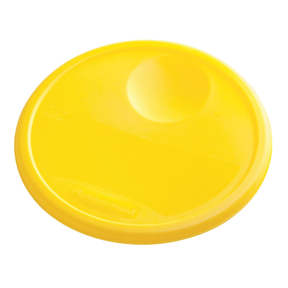 007-5725 10 3/10" Round Storage Container Lid - Yellow Poly