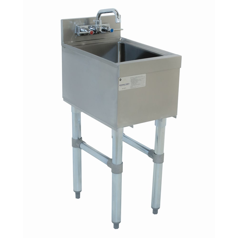161-SLHS12 Commercial Hand Sink w/ 14"L x 10"W x 7"D Bowl, Standard Faucet
