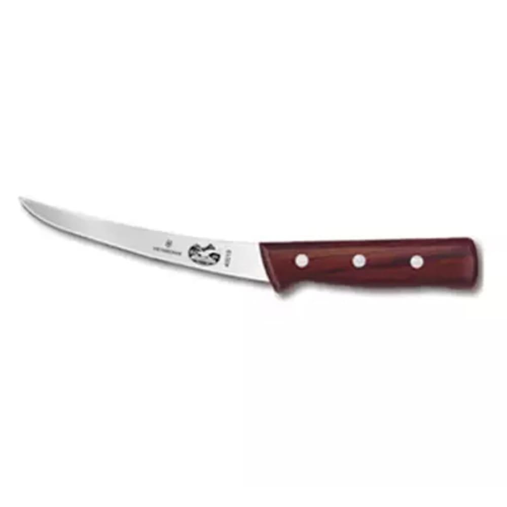 Victorinox - Swiss Army 5.6616.15-X1 Curved Flexible Boning Knife w/ 6" Blade, Rosewood Handle
