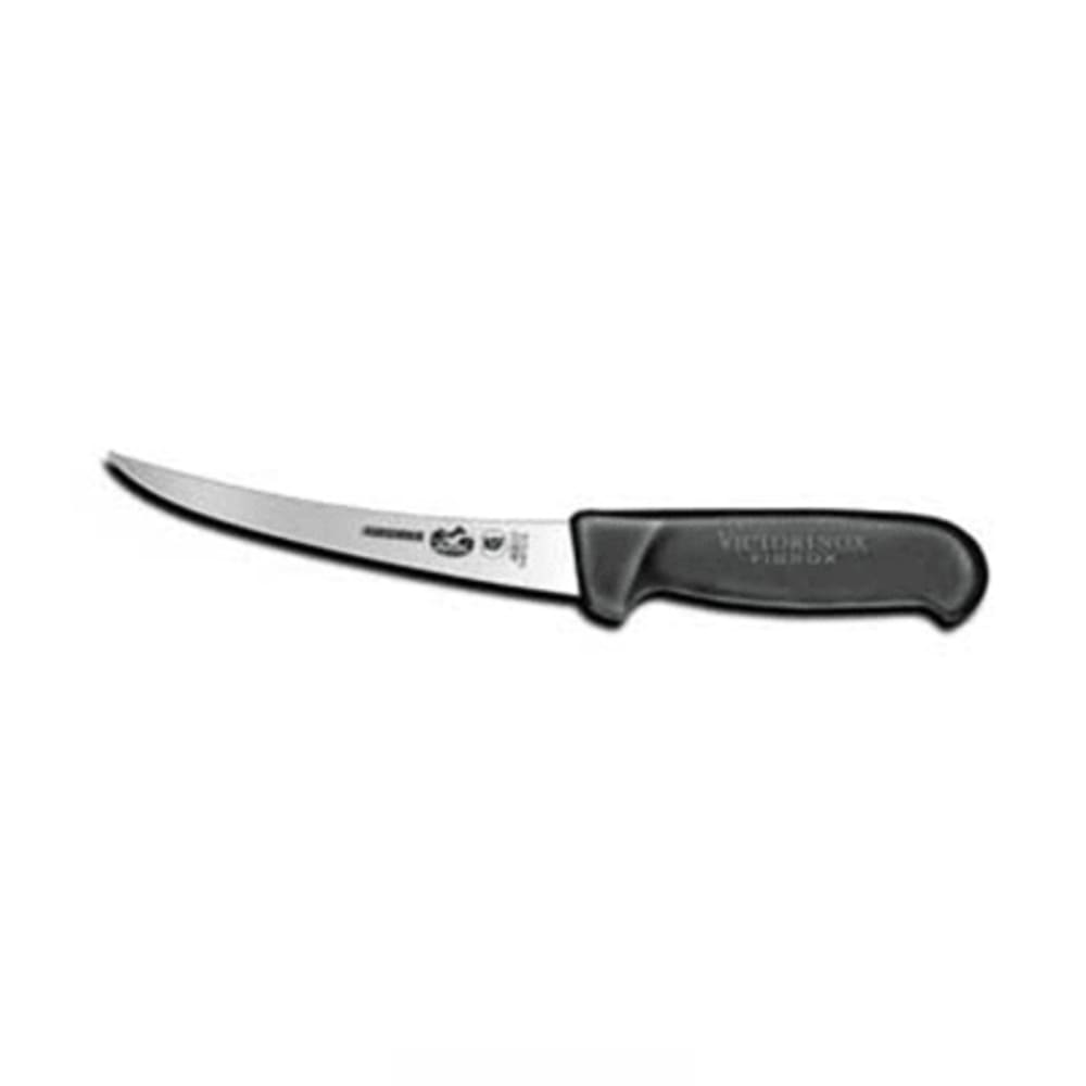 Victorinox - Swiss Army 5.6613.15-X1 Curved Flexible Boning Knife w/ 6" Blade, Black Fibrox® Nylon Handle