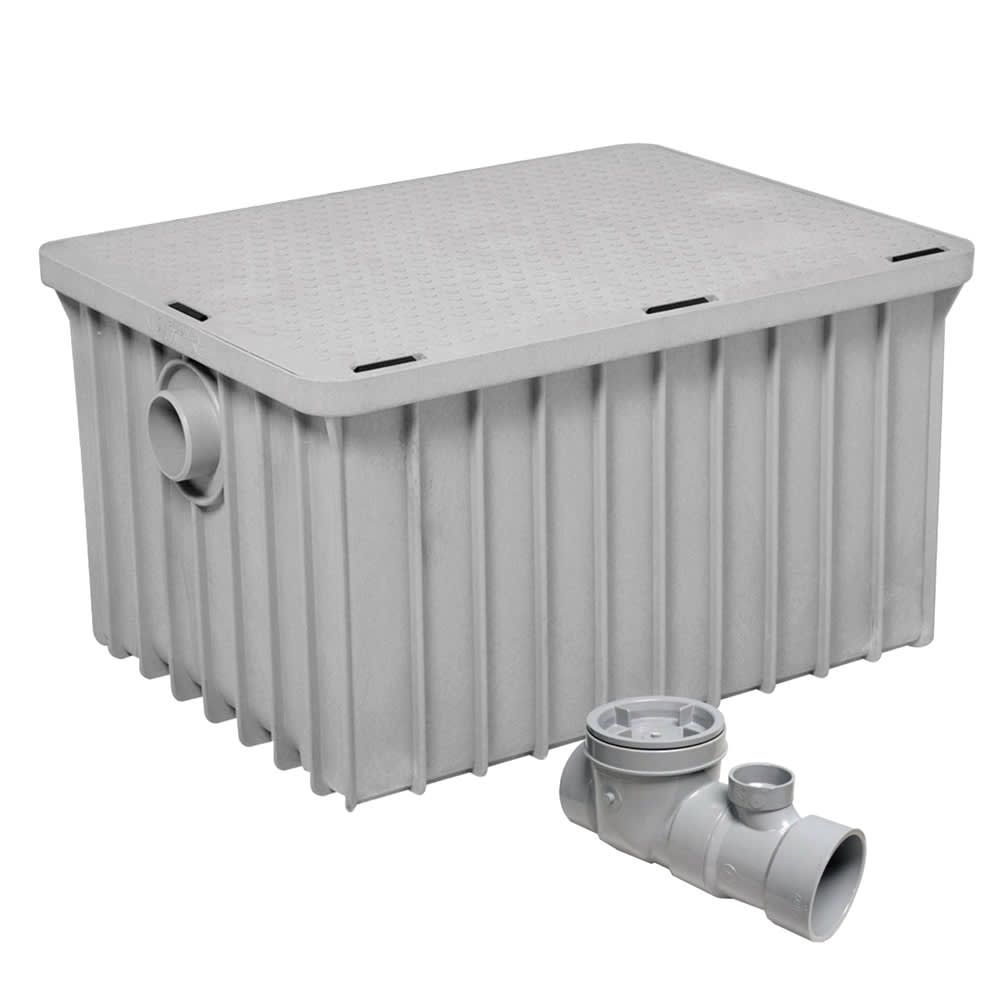 065-3935A04 Grease Trap, 35 Gal/Min, 115 lb Capacity, 4" Connection