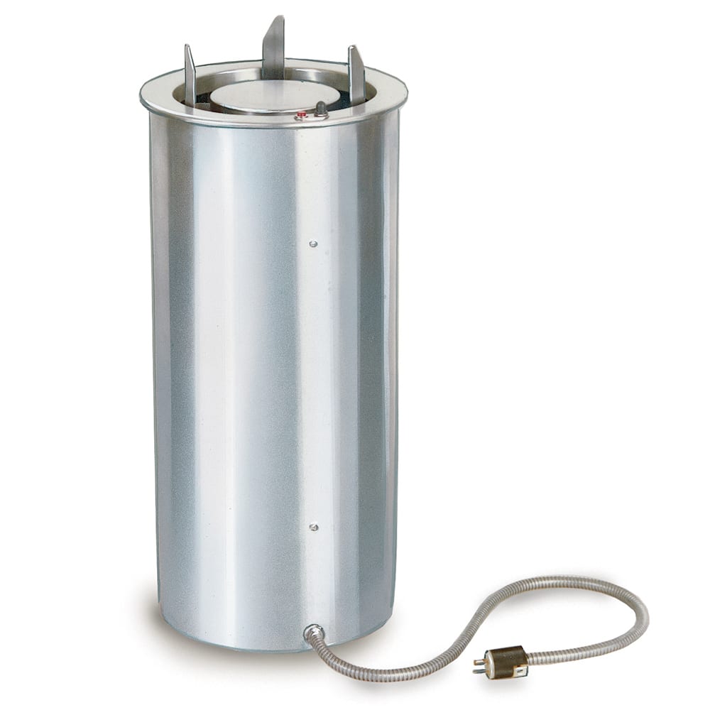 121-1944 17 1/16" Heated Drop In Dish Dispenser - Stainless, 120v