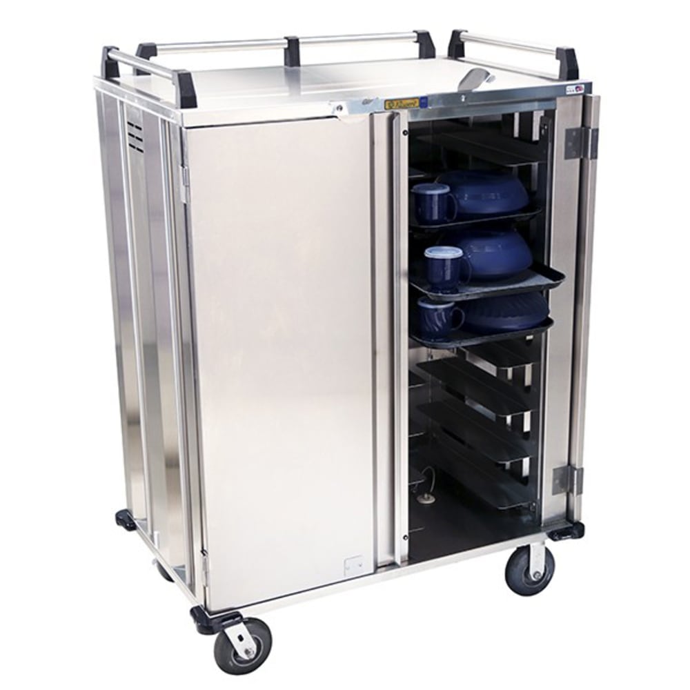 Alluserv ST1D2T16 Ambient Meal Delivery Cart w/ (16) Tray Capacity, Stainless