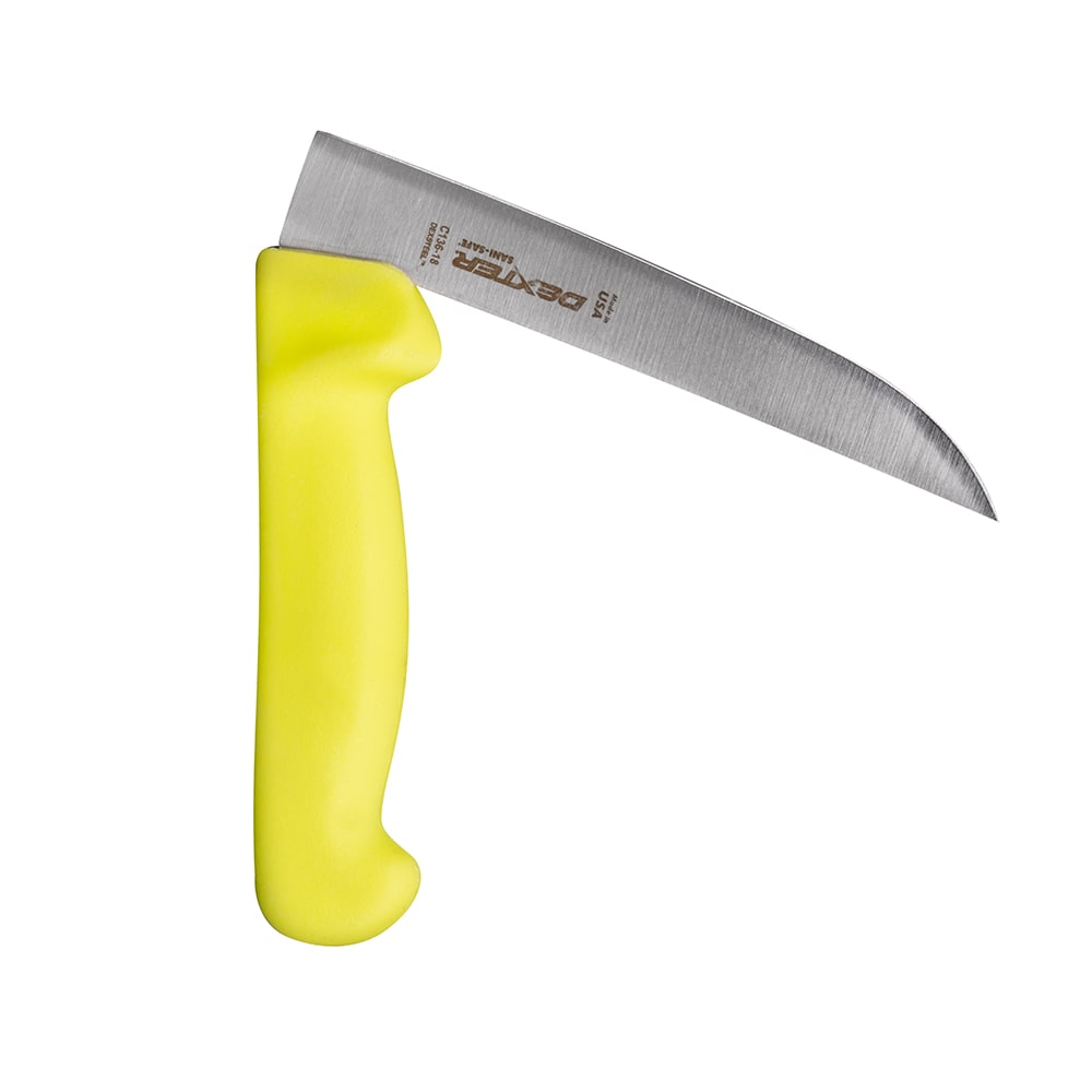 Dexter Russell C136-18 SANI-SAFE® 6" Boning Knife w/ Polypropylene Bright Yellow Handle, Carbon Steel