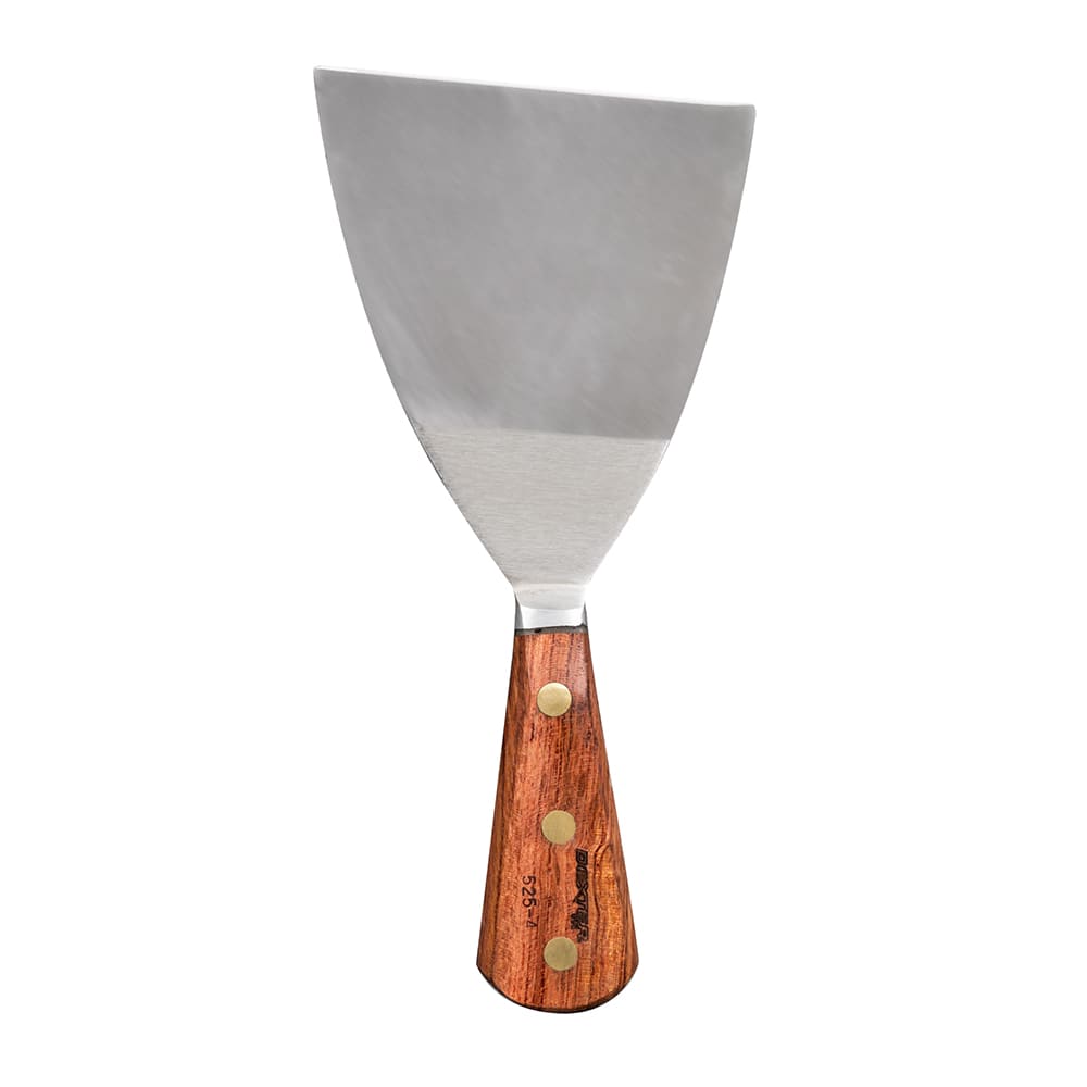 135-50801 4" Griddle Scraper w/ Rosewood Handle, Carbon Steel