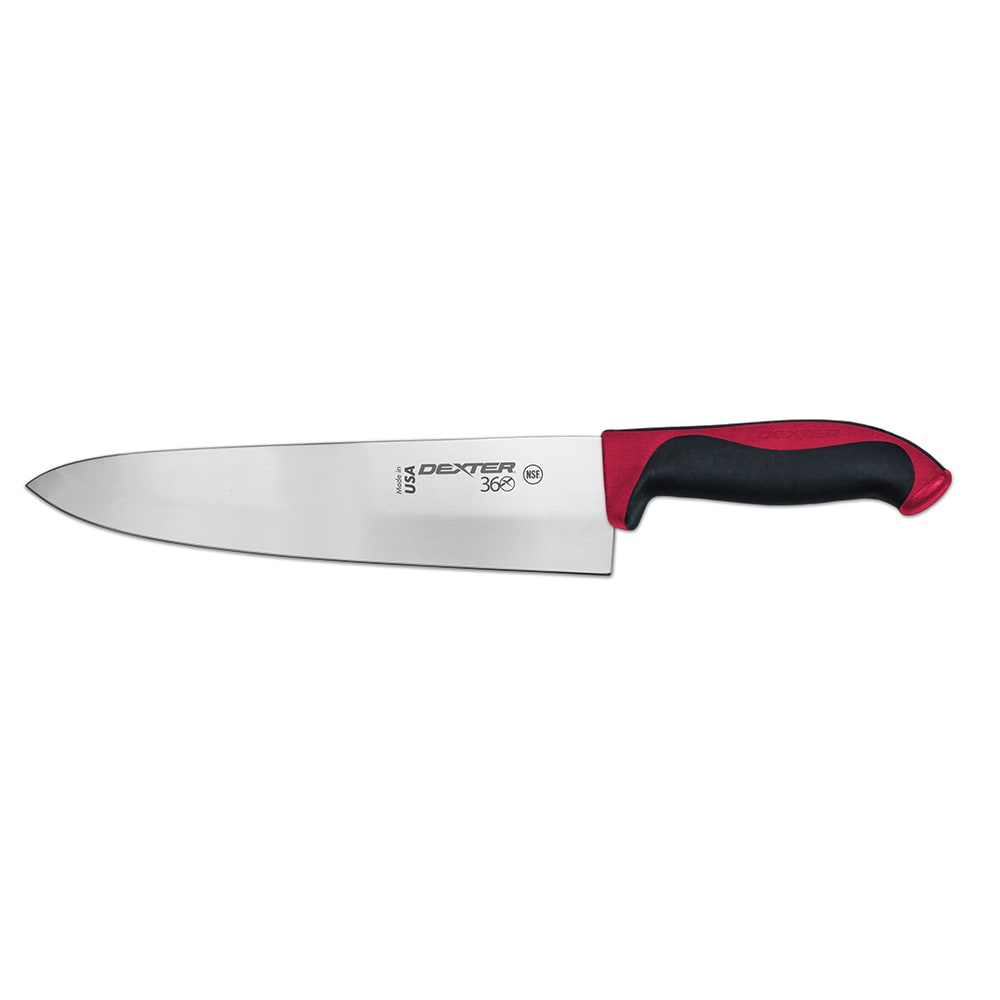 Dexter Russell S360-10R-PCP 10' Stamped Chef's Knife w/ Straight Edge, Carbon Steel