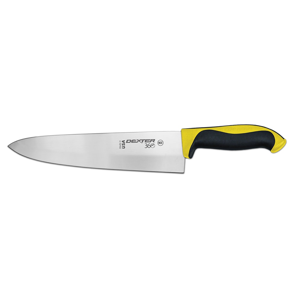 135-36006Y 10" Stamped Chef's Knife w/ Straight Edge, Carbon Steel