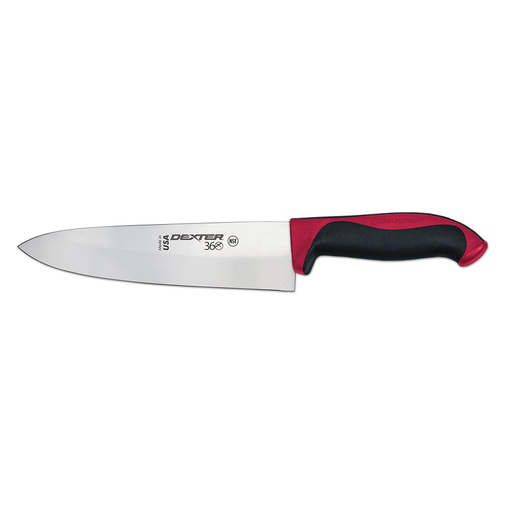 135-36005R 8" Stamped Chef's Knife w/ Straight Edge, Carbon Steel