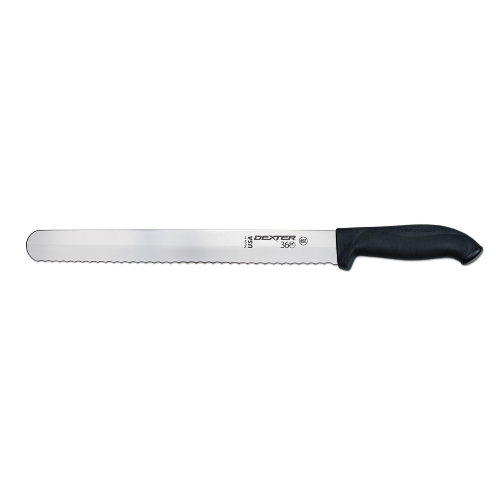 135-36011 12" Stamped Slicer Knife w/ Scalloped Edge, Carbon Steel