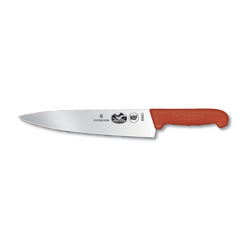 Victorinox - Swiss Army 5.2001.25 Chef's Knife w/ 10" Blade, Red Fibrox® Pro Handle