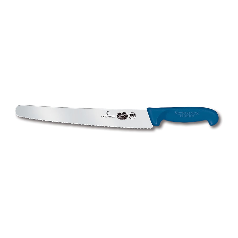 Victorinox - Swiss Army 5.2932.26 Serrated Bread Knife w/ 10 1/4" Blade, Blue Fibrox® Pro Handle