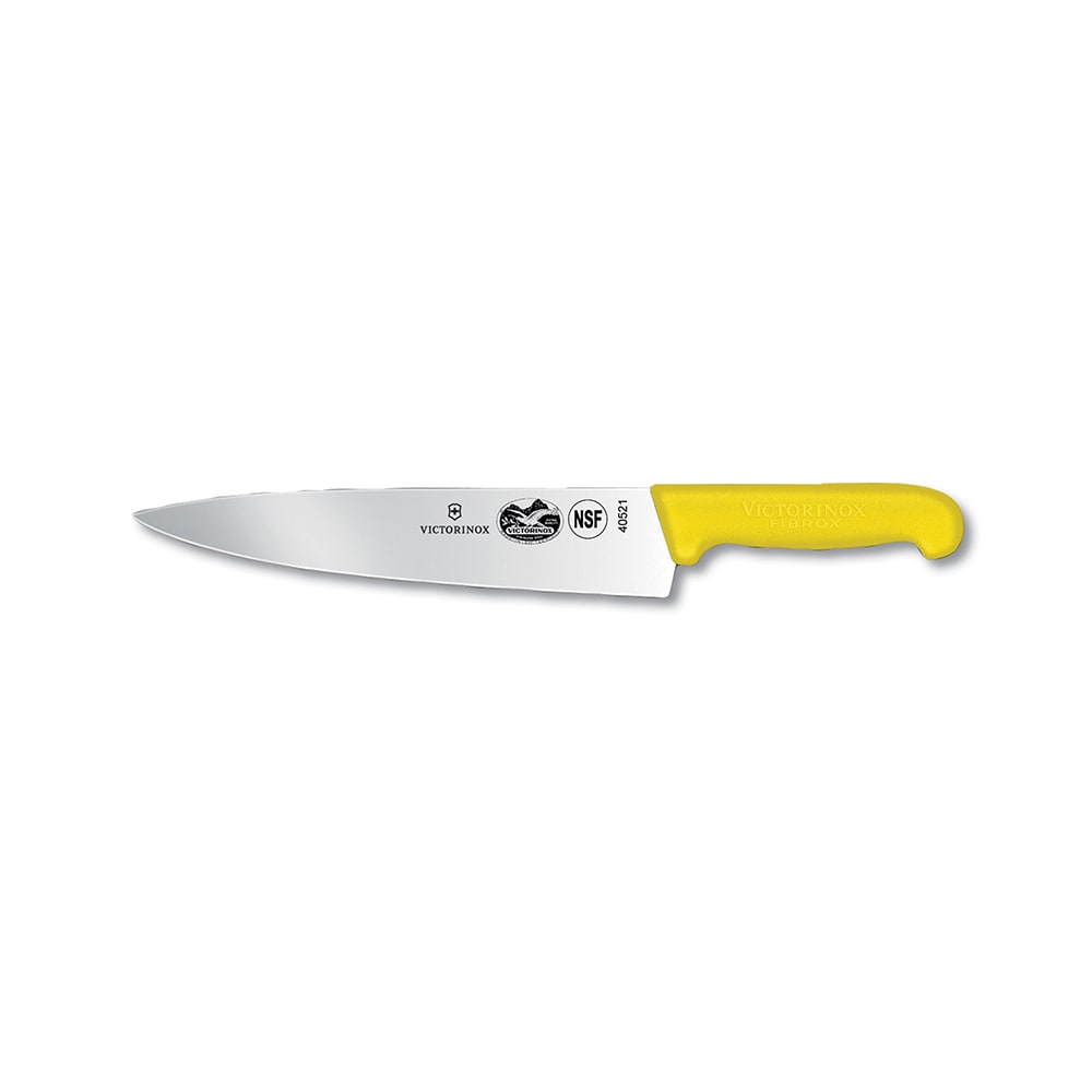 Victorinox - Swiss Army 5.2008.25 Chef's Knife w/ 10" Blade, Yellow Fibrox® Pro Handle