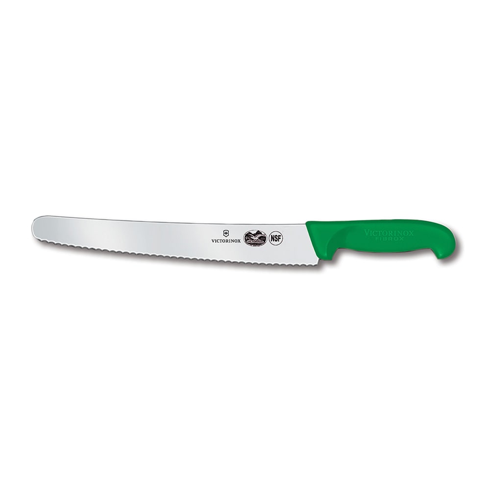 Victorinox - Swiss Army 5.2934.26 Serrated Bread Knife w/ 10 1/4" Blade, Green Fibrox® Nylon Handle