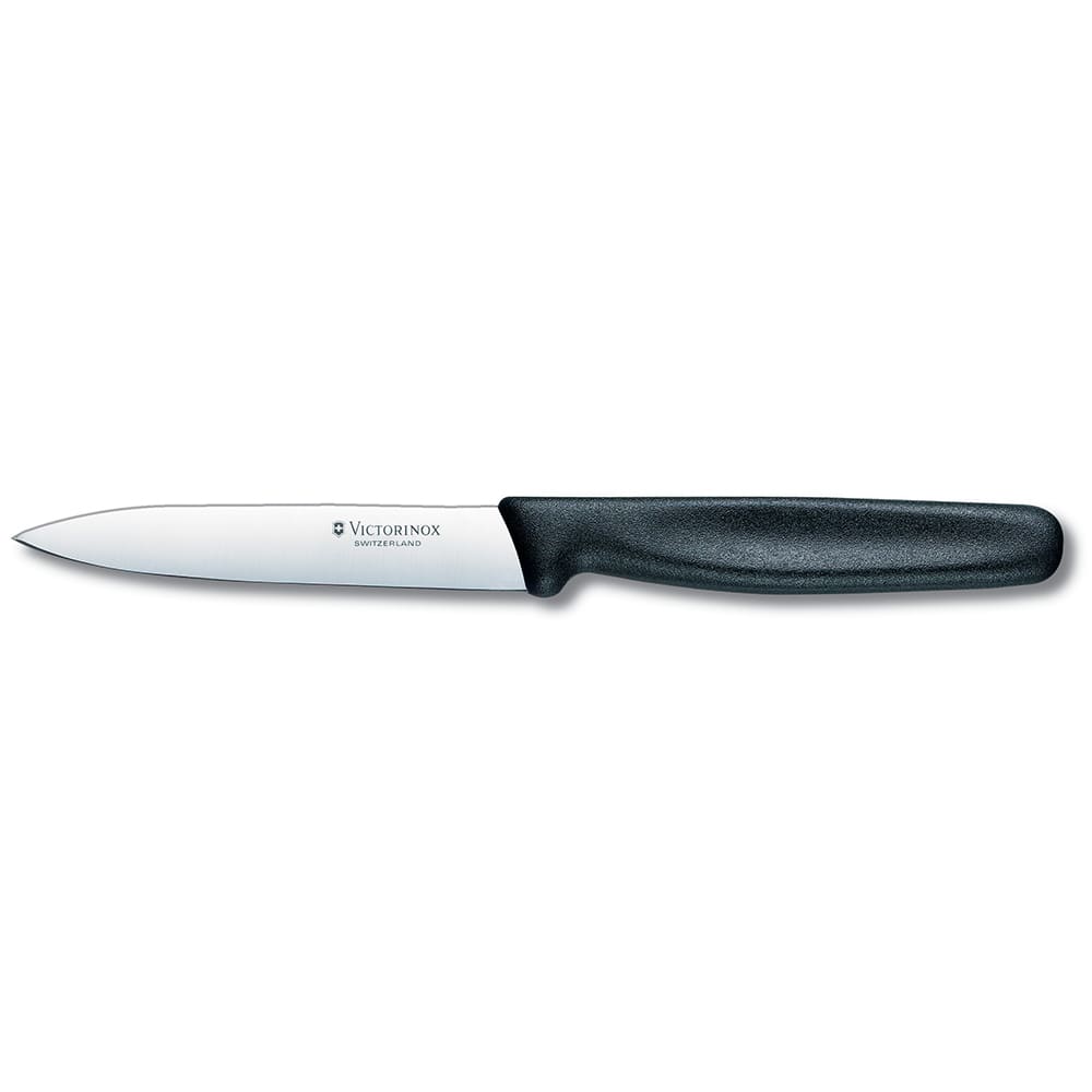 037-40501 Paring Knife w/ 4" Blade, Black Polypropylene Handle