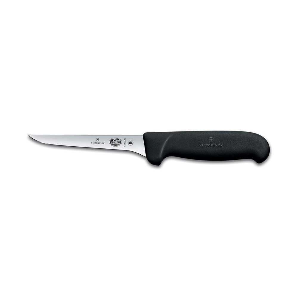 Victorinox - Swiss Army 5.6403.12 Stiff Boning Knife w/ 5" Blade, Black Fibrox® Pro Handle