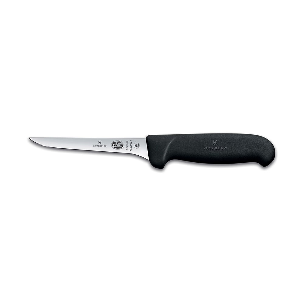 Victorinox - Swiss Army 5.6413.12 Flexible Boning Knife w/ 5" Blade, Black Fibrox® Pro Handle