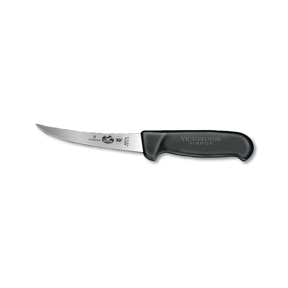 Victorinox - Swiss Army 5.6613.12 Flexible Boning Knife w/ 5" Blade, Black Fibrox® Pro Handle