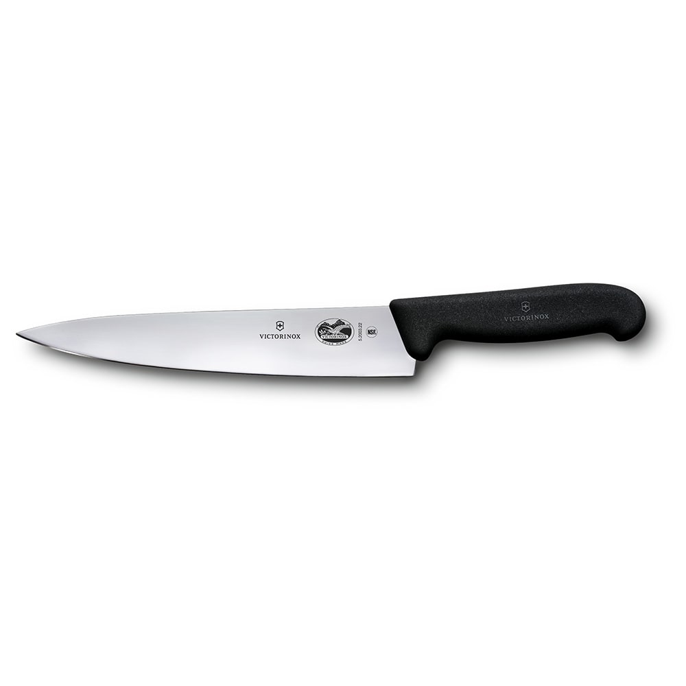 Victorinox - Swiss Army 5.2003.22 Chef's Knife w/ 9" Blade, Black Fibrox® Pro Handle