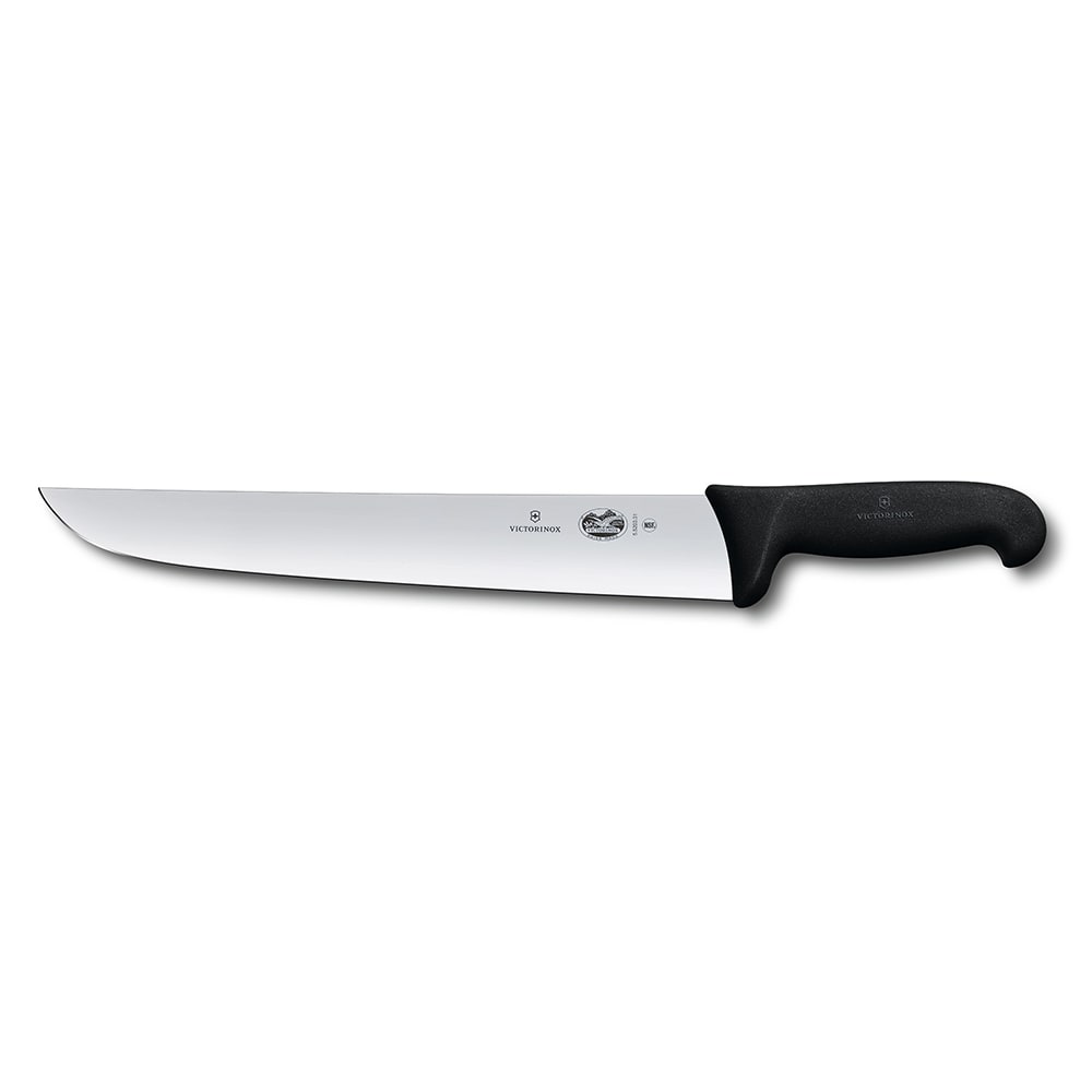 Victorinox - Swiss Army 5.5203.31 Churrasco Knife w/ 12" Blade, Black Fibrox® Pro Handle