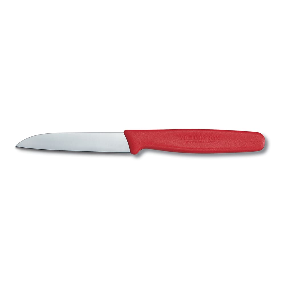 037-40604 Sheep's Foot Paring Knife w/ 3 1/4" Blade, Red Polypropylene Handle
